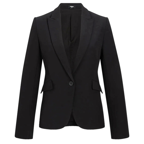 Express Black Single Button Preppy Classic Career Office Professional Blazer 6 - Picture 1 of 9